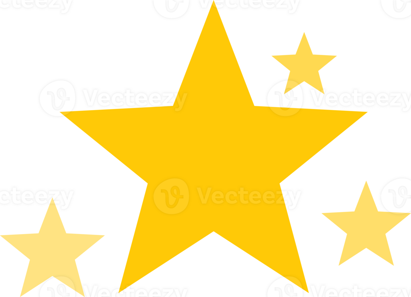 Magic yellow blinking star with as png