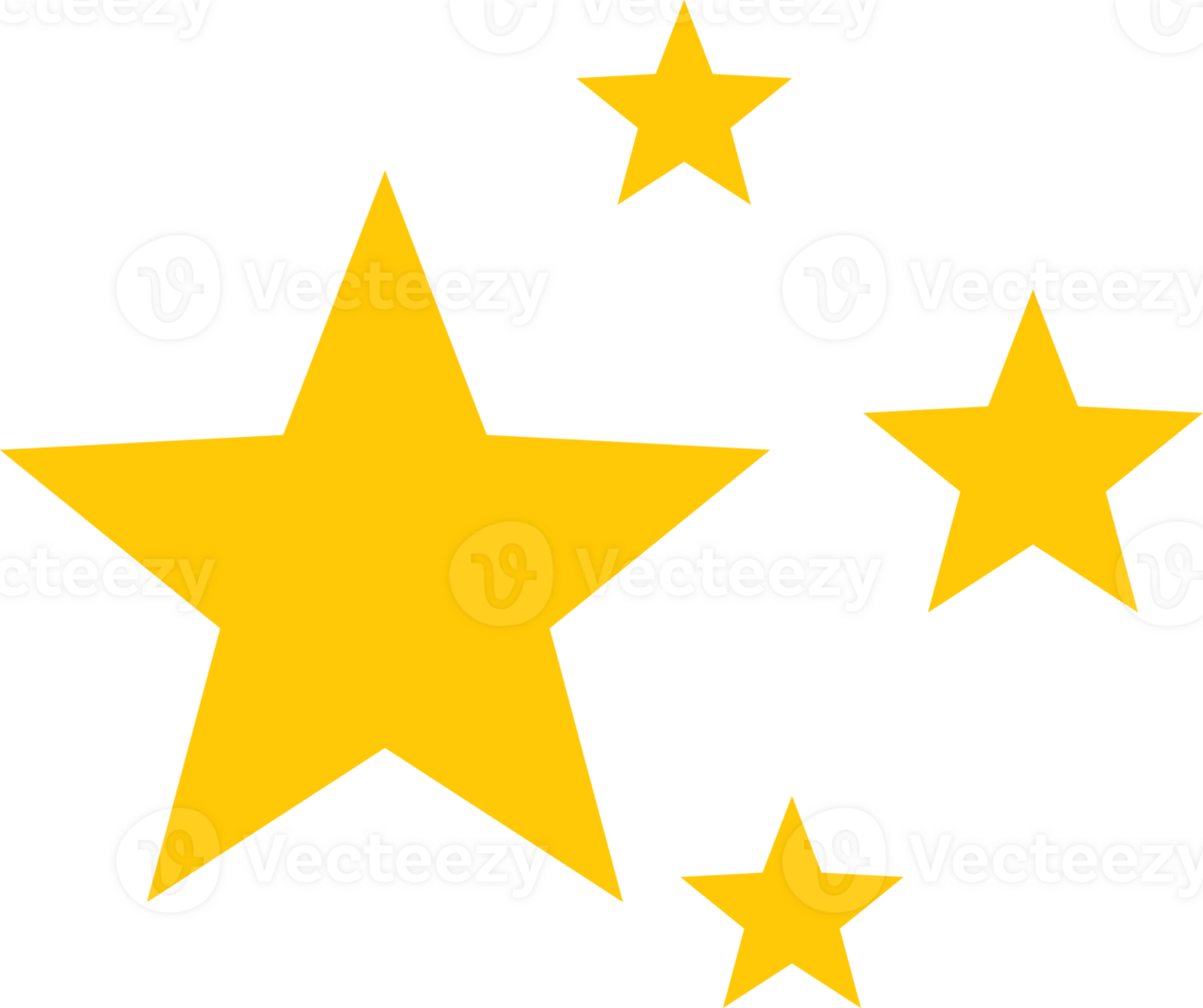 Magic yellow blinking star with sparks as an icon png