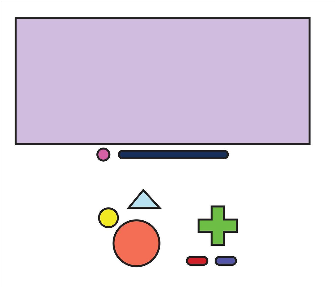 Game Controller Icon Set Minimalist Geometric Shapes in Soft Pastel Colors Retro Style for UI Gaming Design App Buttons and Digital Interfaces vector