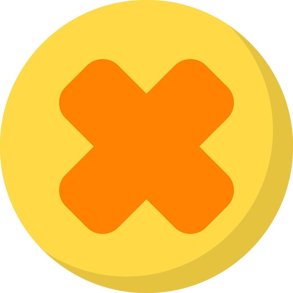 Crossmark Colorful Flat Icon vector