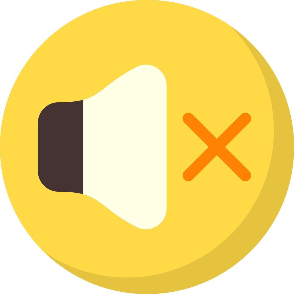 Mute Colorful Flat Icon vector
