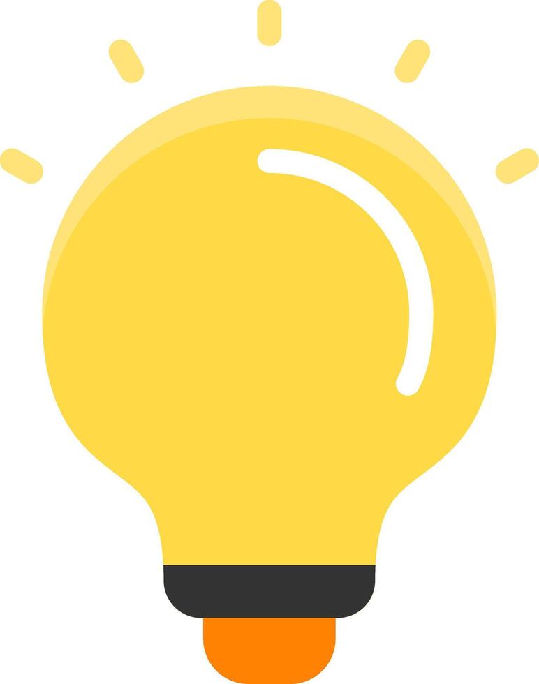 Bulb Colorful Flat Icon vector