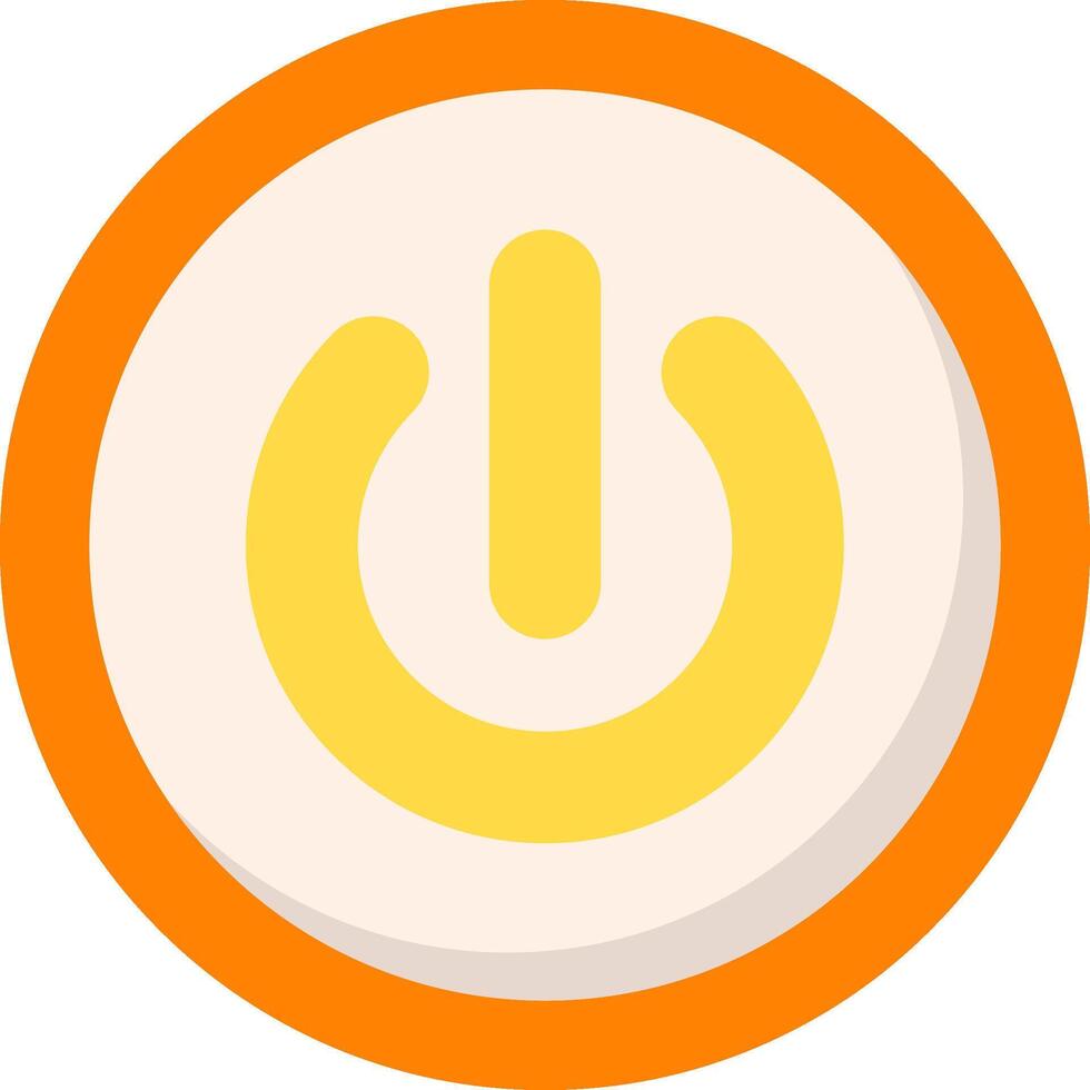Power Button Flat Icon vector