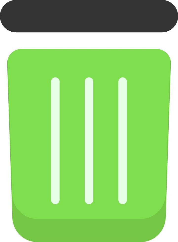 Trash Colorful Flat Icon vector