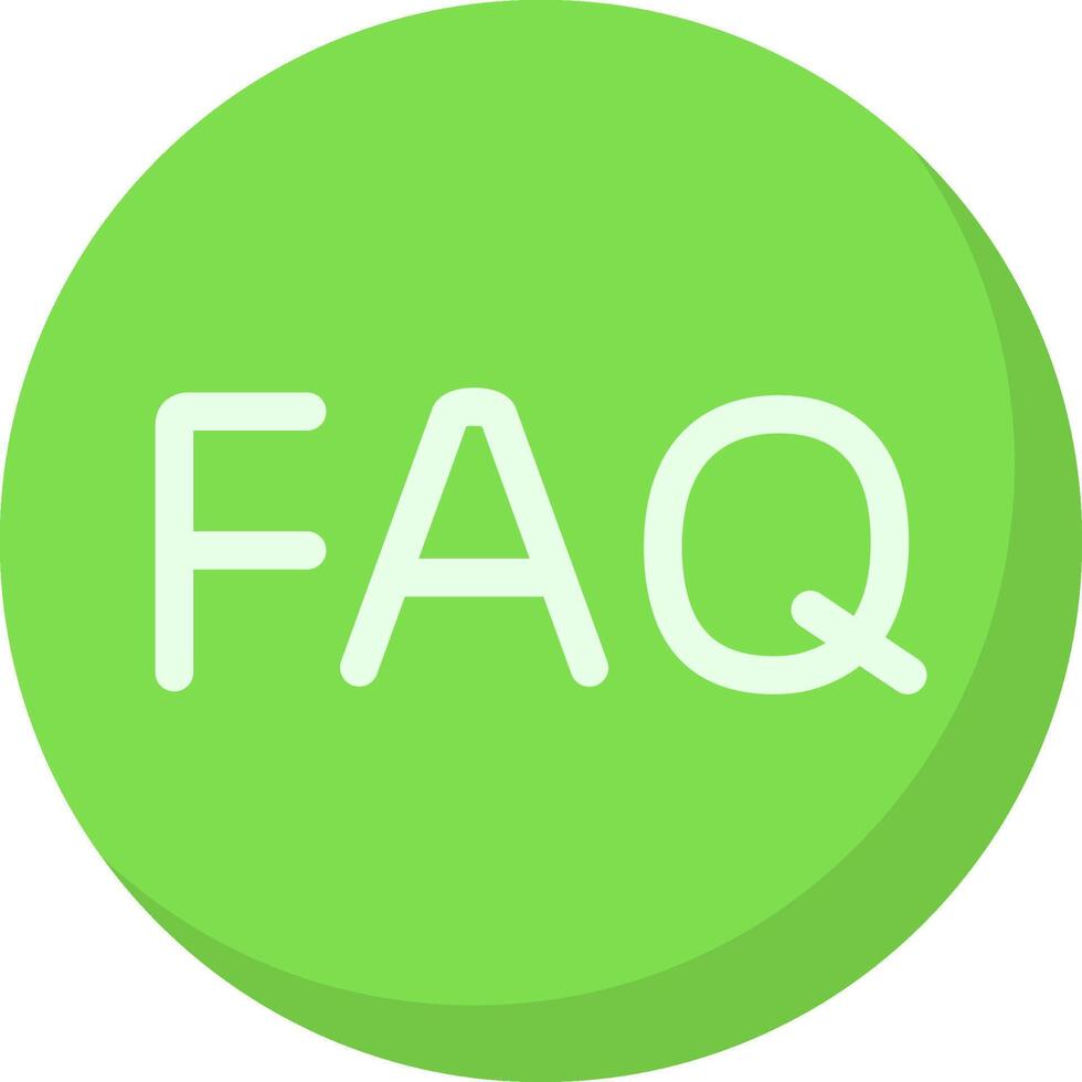 FAQ Colorful Flat Icon vector