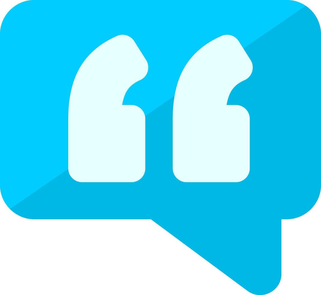 Quote Flat Style Icon vector