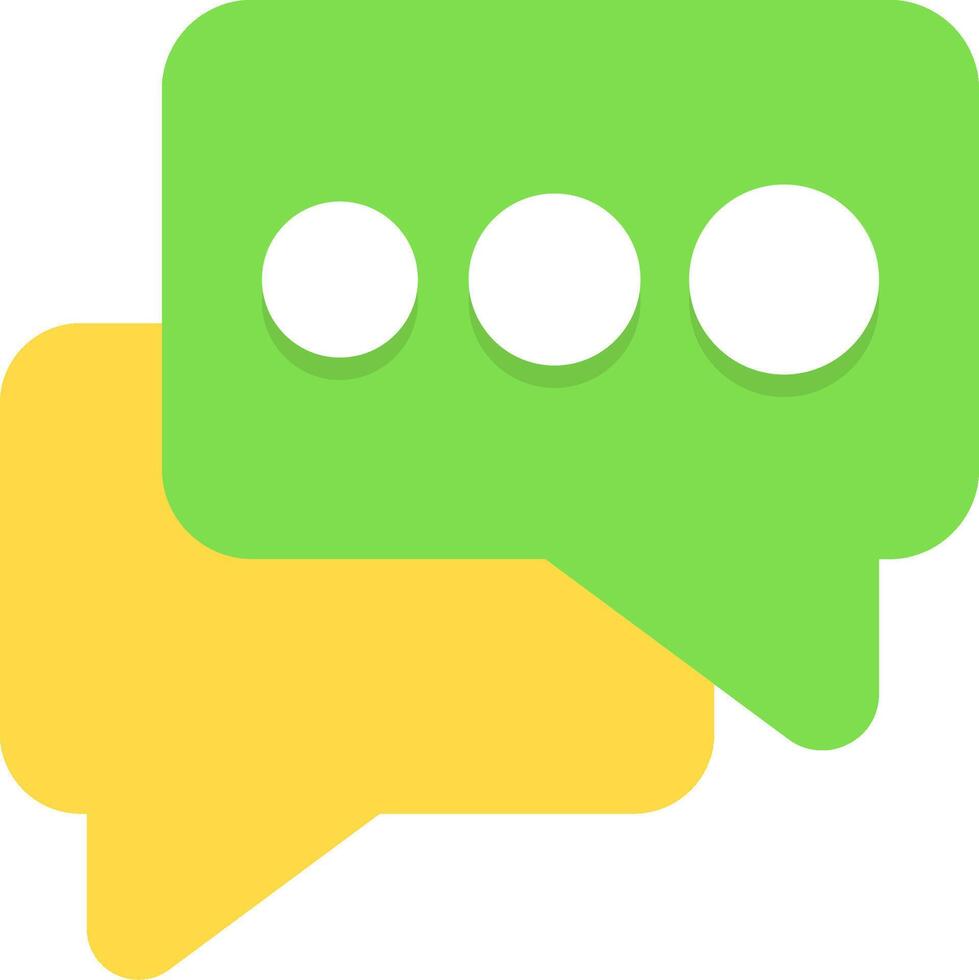 Chat Bubble Flat Colorful Icon vector
