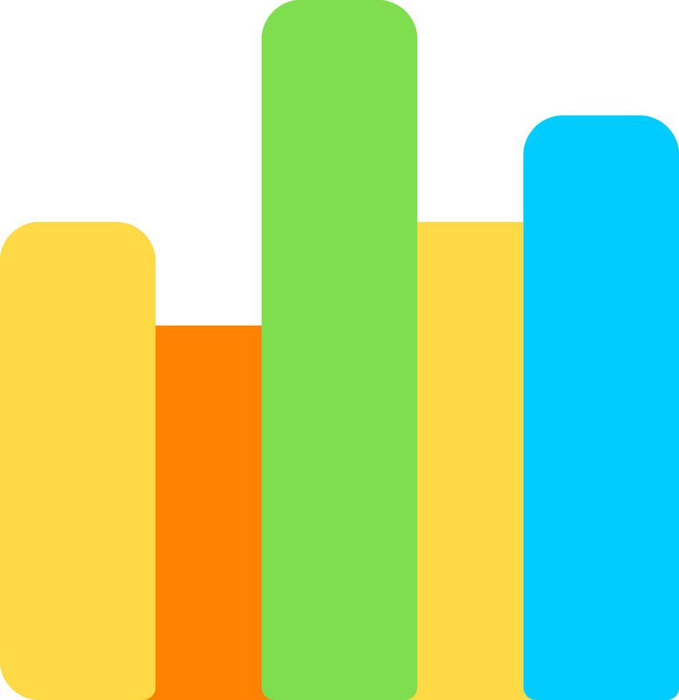 Bar Chart Flat Style Icon vector