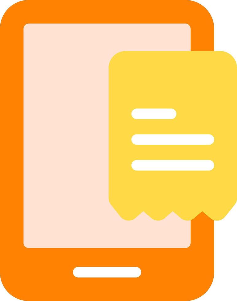 Postpaid Bill Flat Style Icon vector