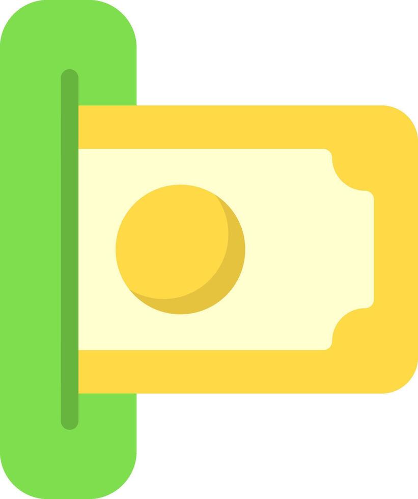 Insert Cash Flat Style Icon vector