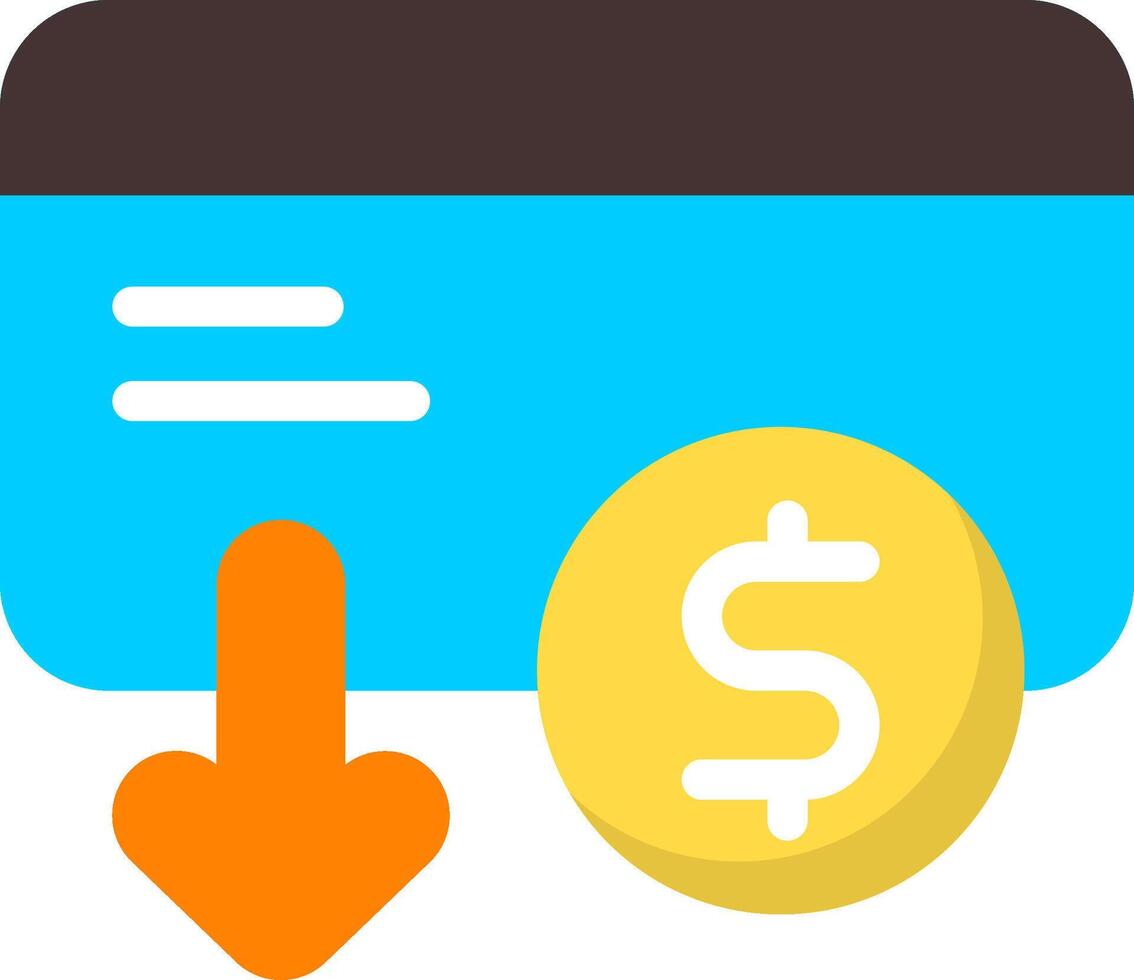Money with Drawal Flat Style Icon vector