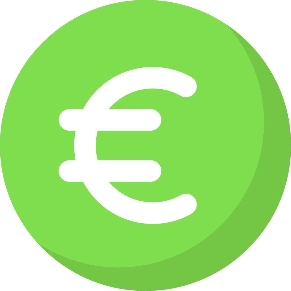 Euro Coin Flat Style Icon vector