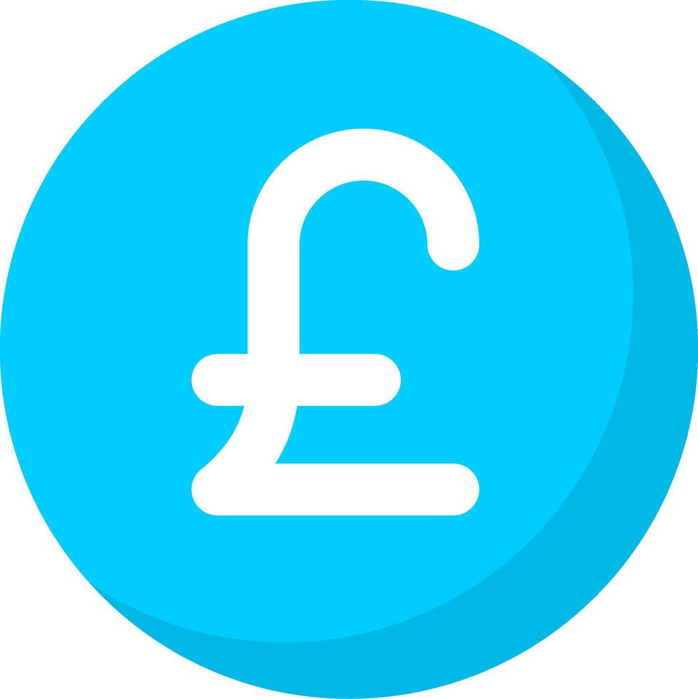 Pound Coin Flat Style Icon vector