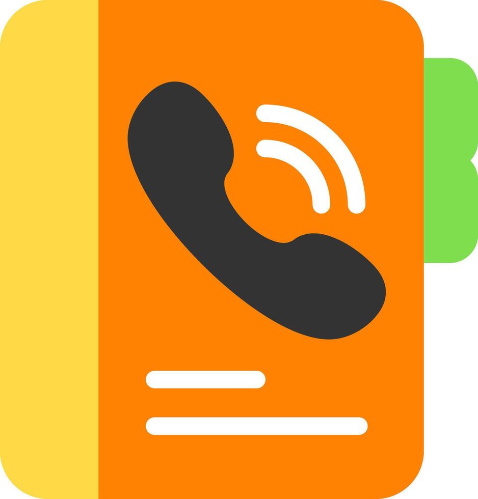 Contacts Book Flat Style Icon vector