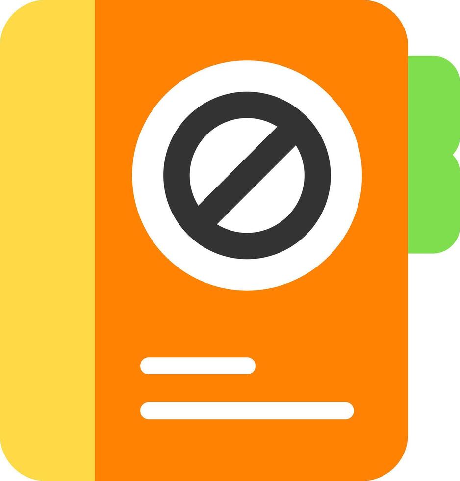 Block Contact Flat Icon Design vector