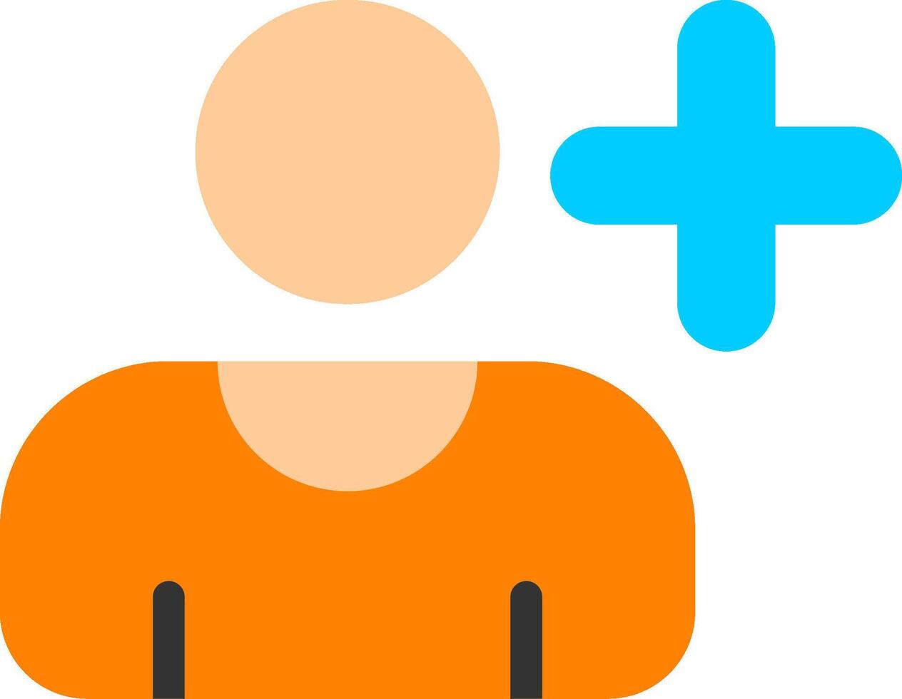Add Contact Flat Icon Design vector