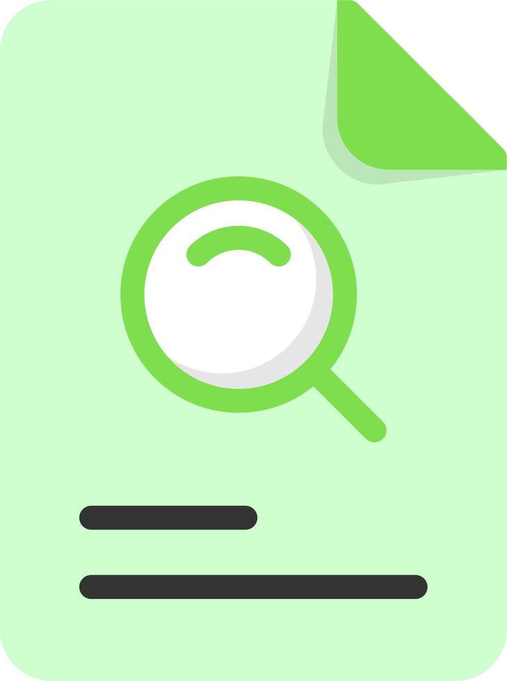 Search Document Flat Icon vector