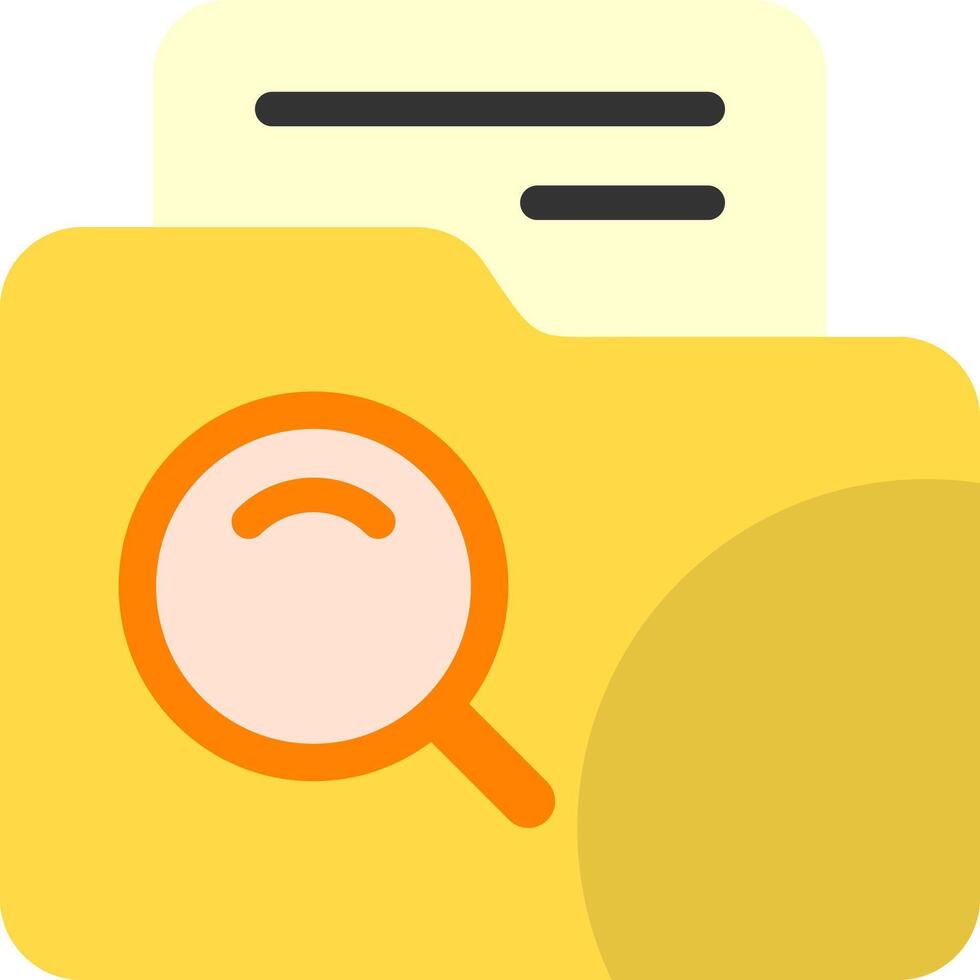 Search Folder Flat Icon vector