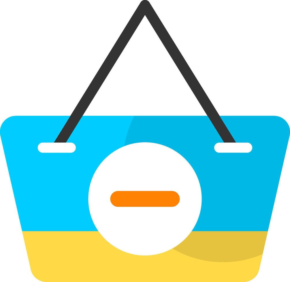 Remove to Cart Colorful Flat Icon vector