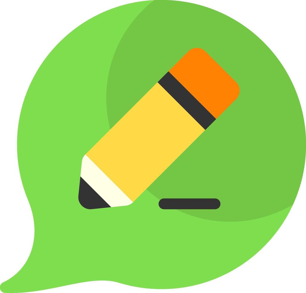 Edit Message Flat Icon vector