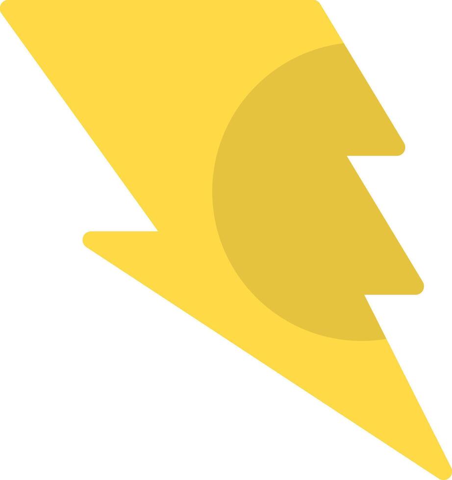 Yellow Flash Flat Icon vector