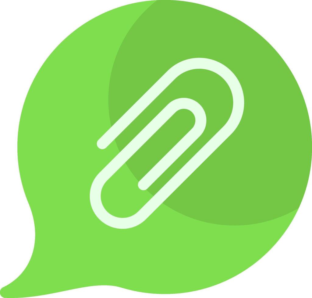 Message Attachment Flat Icon vector