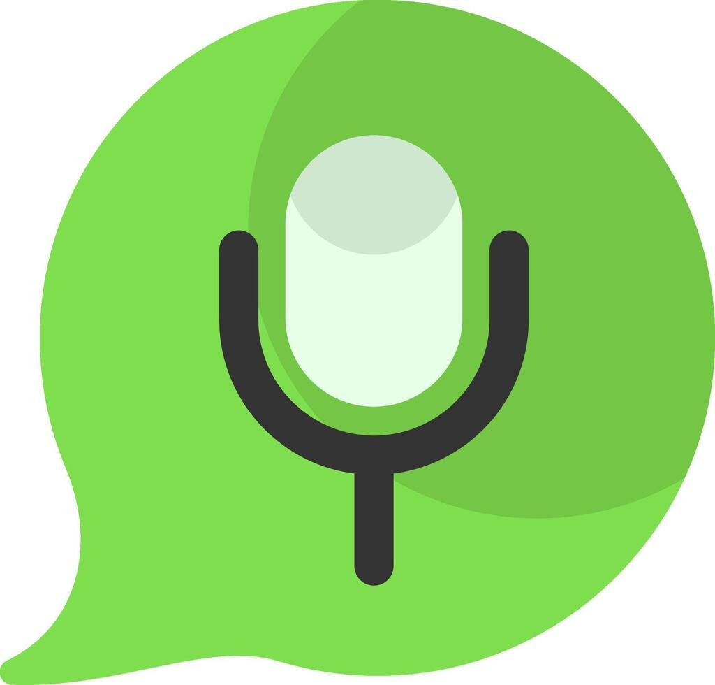 Speech Microphone Flat Icon vector