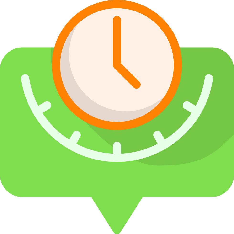 Chat Timestamp Flat Icon vector