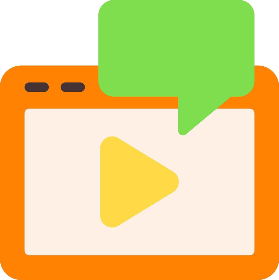 Online CourseFlat Icon vector