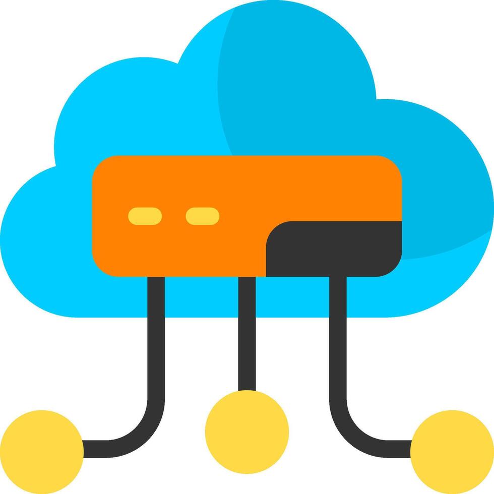 Web Hosting Flat Icon vector