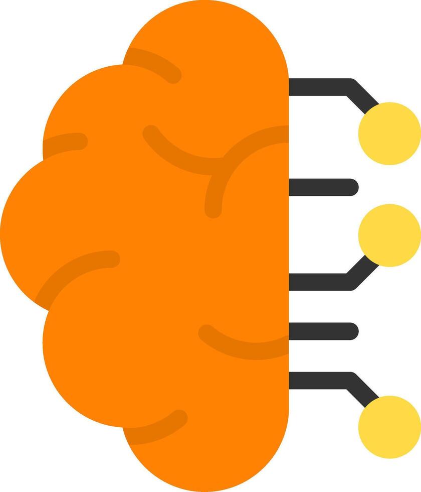 Machine Learning Flat Icon vector