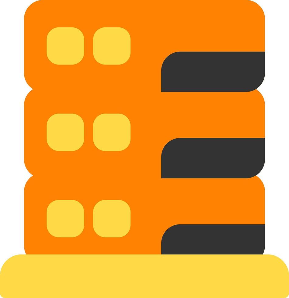 Data Center Flat Icon vector