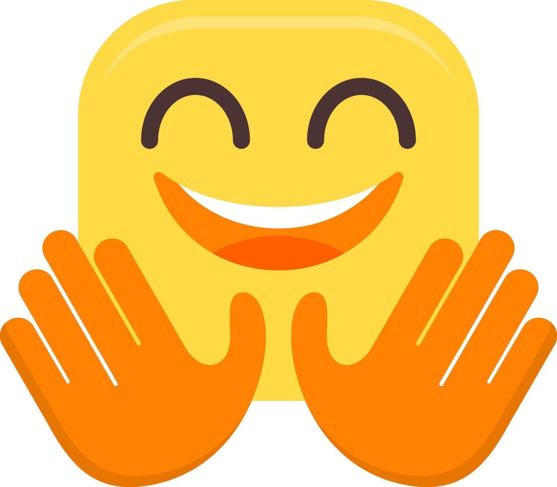 Hugging Face Flat Icon vector