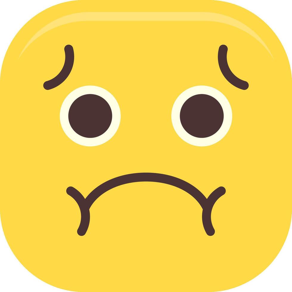 Nauseated Face Flat Icon vector