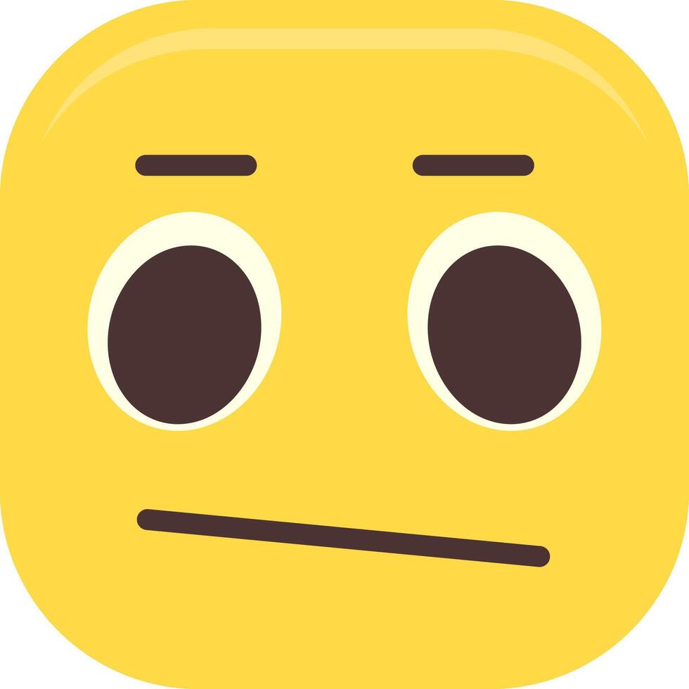 Expressionless Face Flat Icon vector