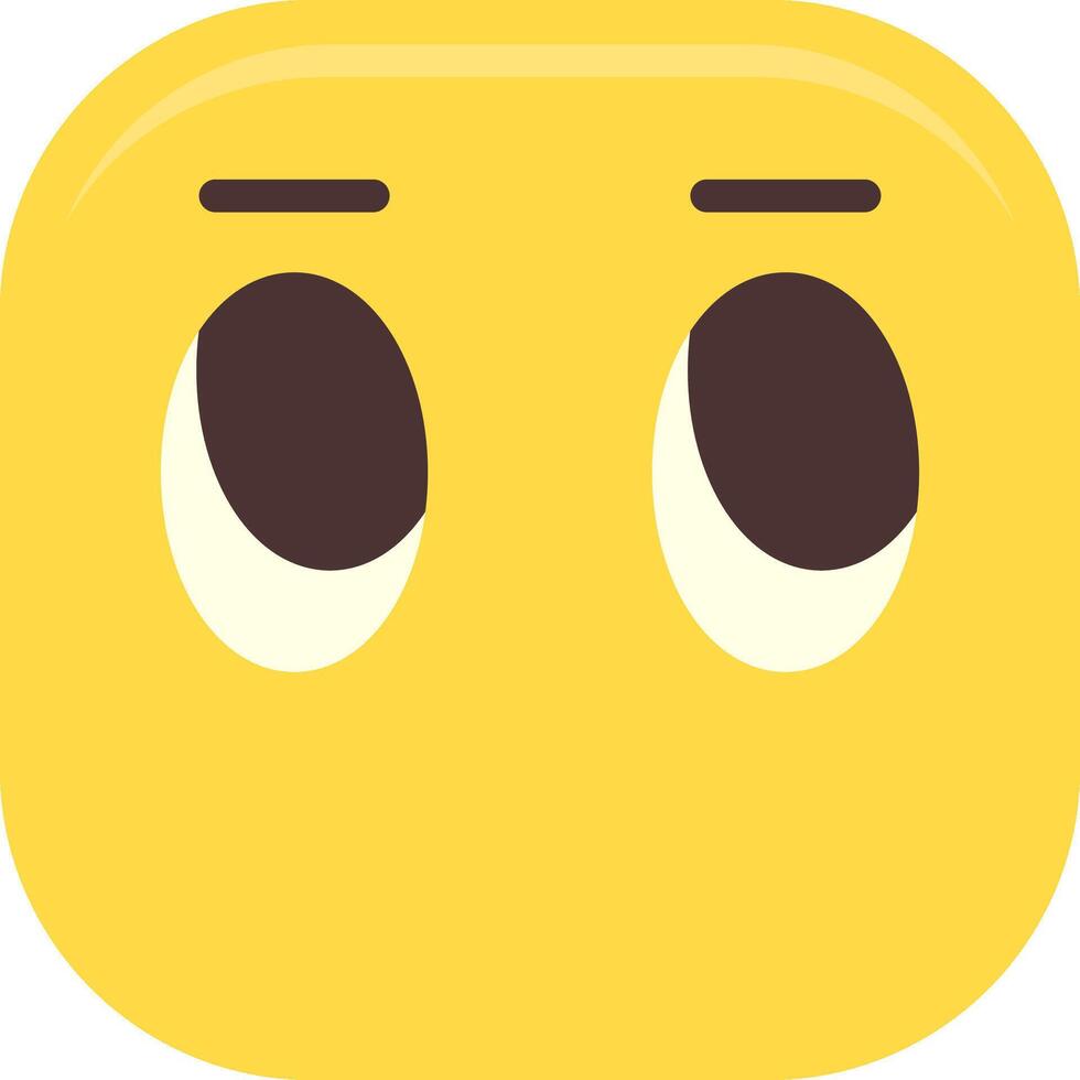Face Without Mouth Flat Icon vector