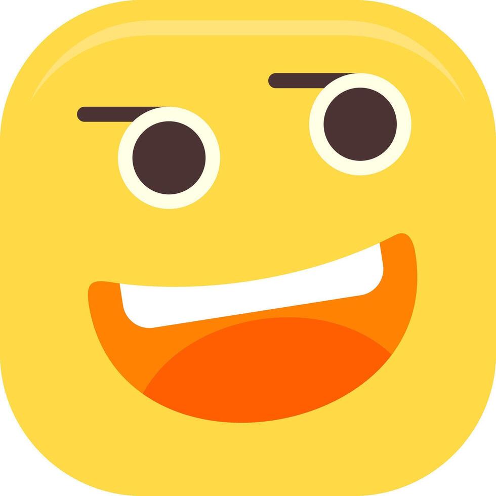 Smirking Face Flat Icon vector