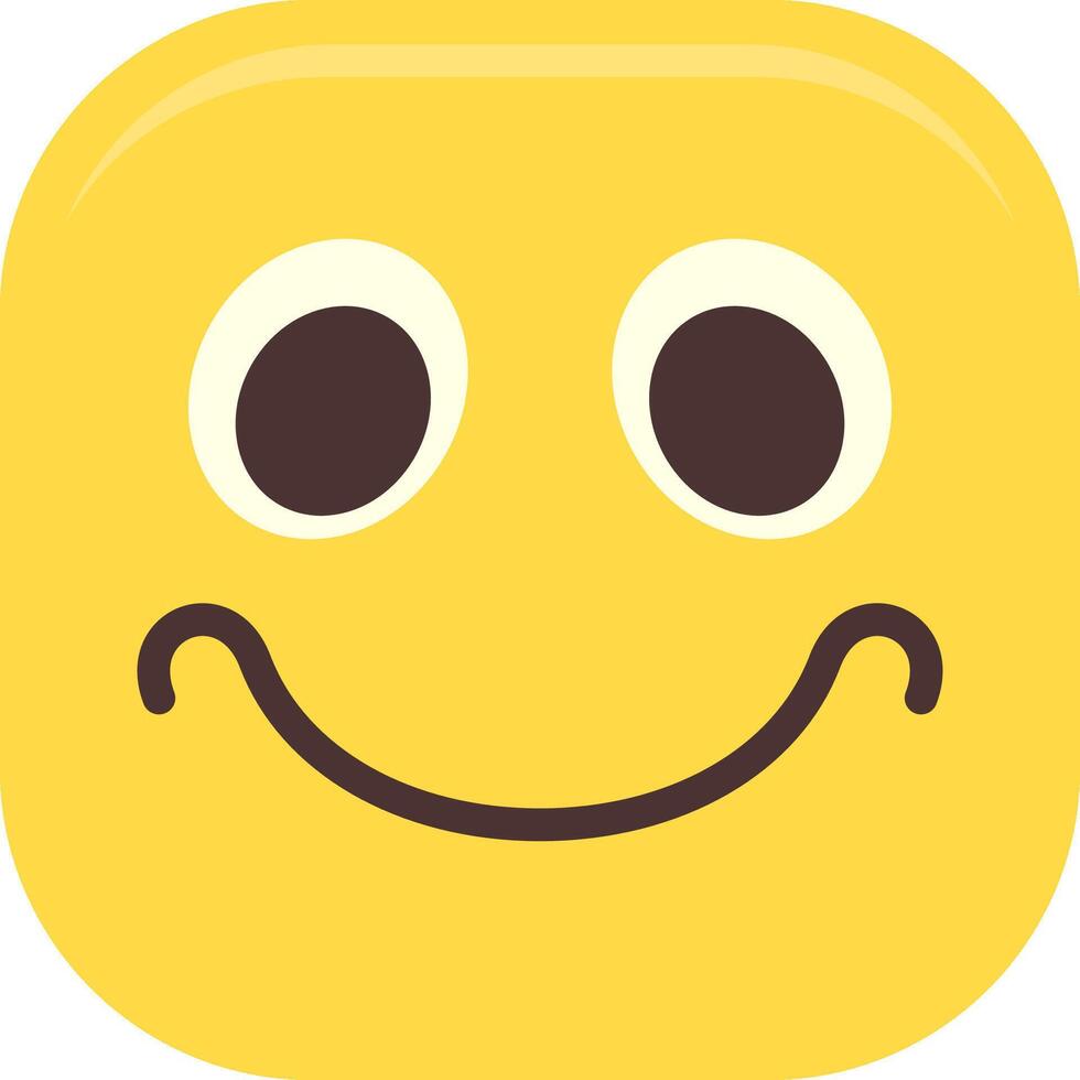 Smiling Face with Smiling Flat Icon vector