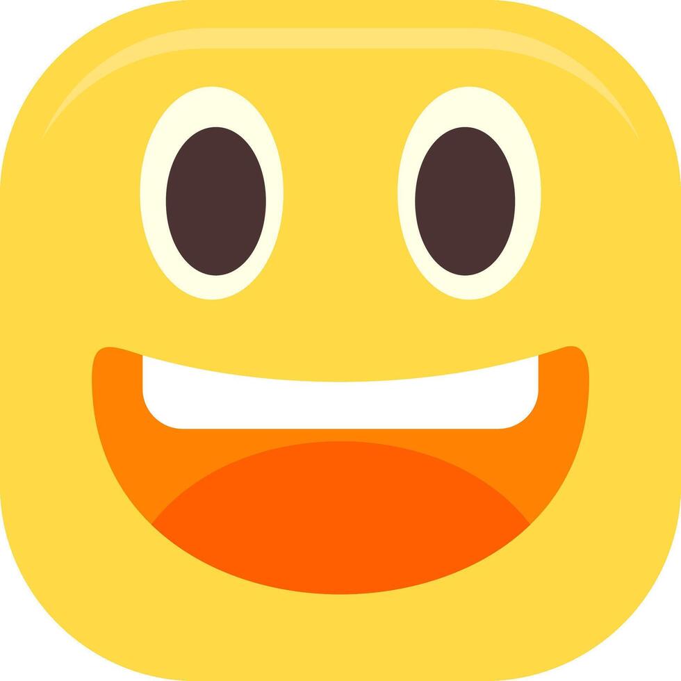 Grinning Face Flat Icon vector