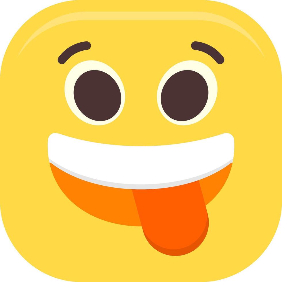 Face Savoring Food Flat Icon vector