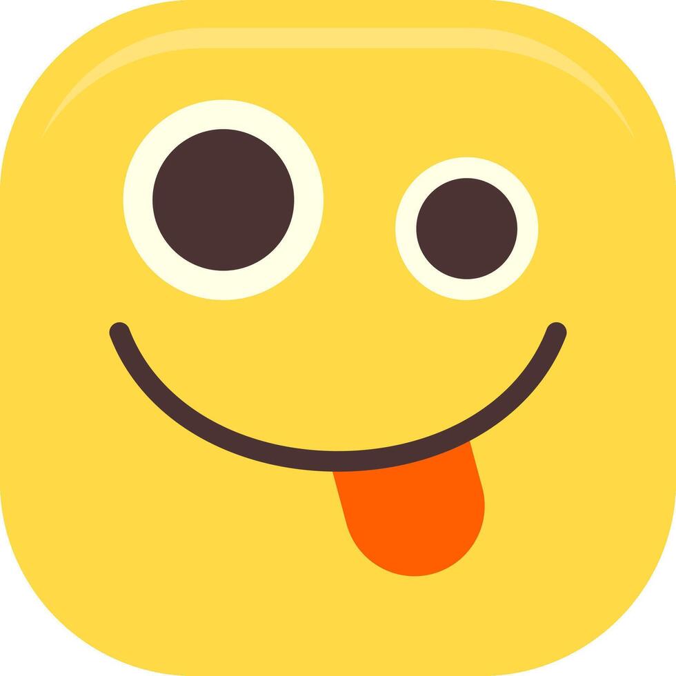 Zany Face Flat Icon vector