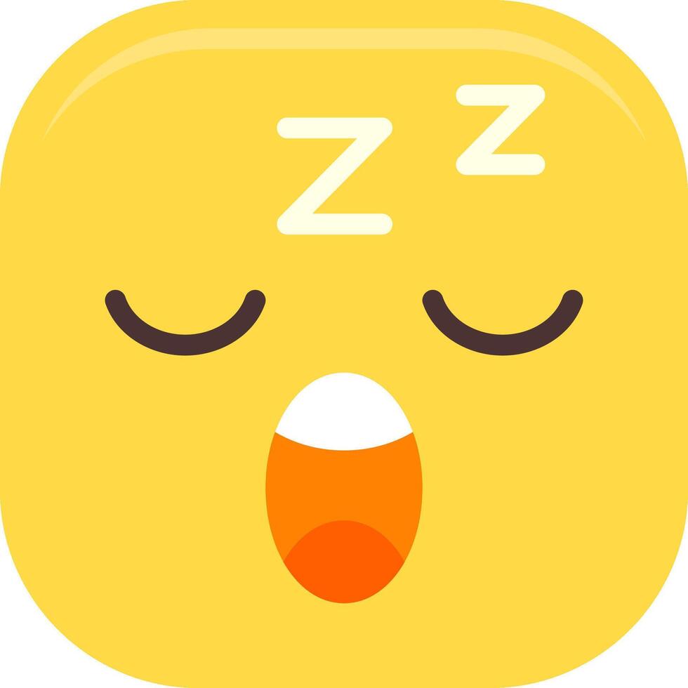 Sleepy Face Flat Icon vector