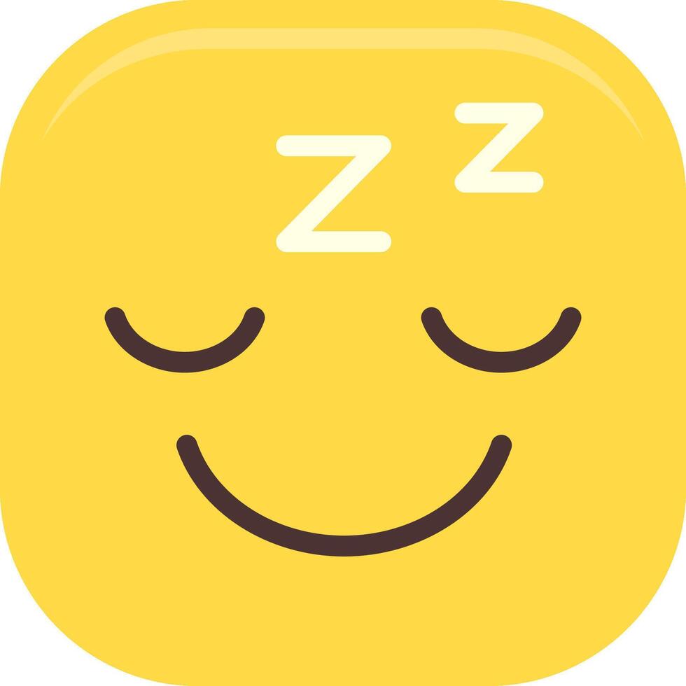 Sleeping Face Flat Icon vector