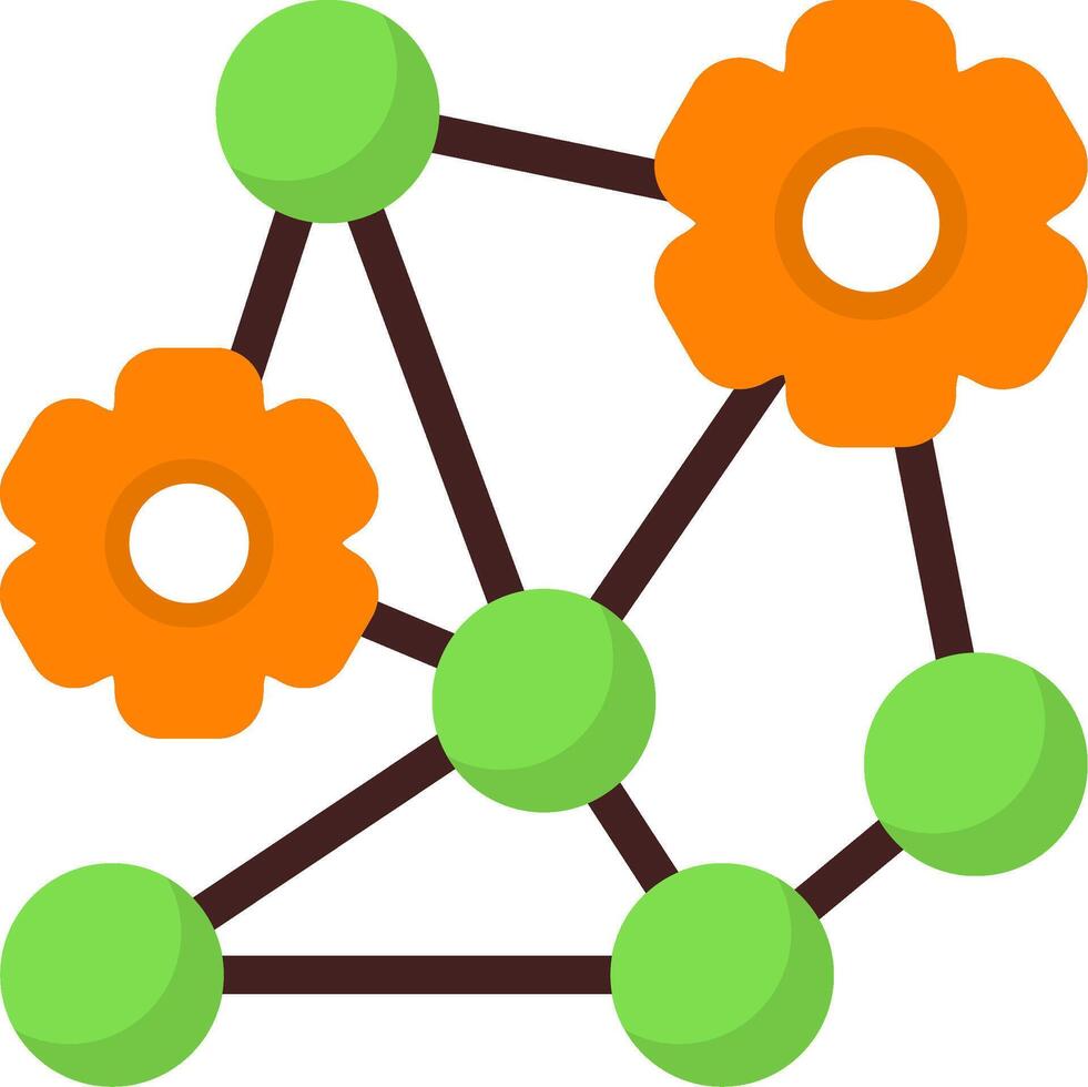 Deep Learning Flat Icon vector