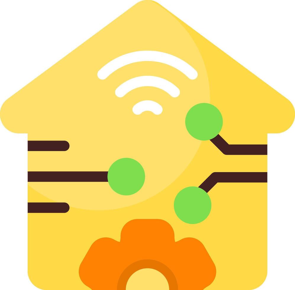 Smart Automation Flat Icon vector