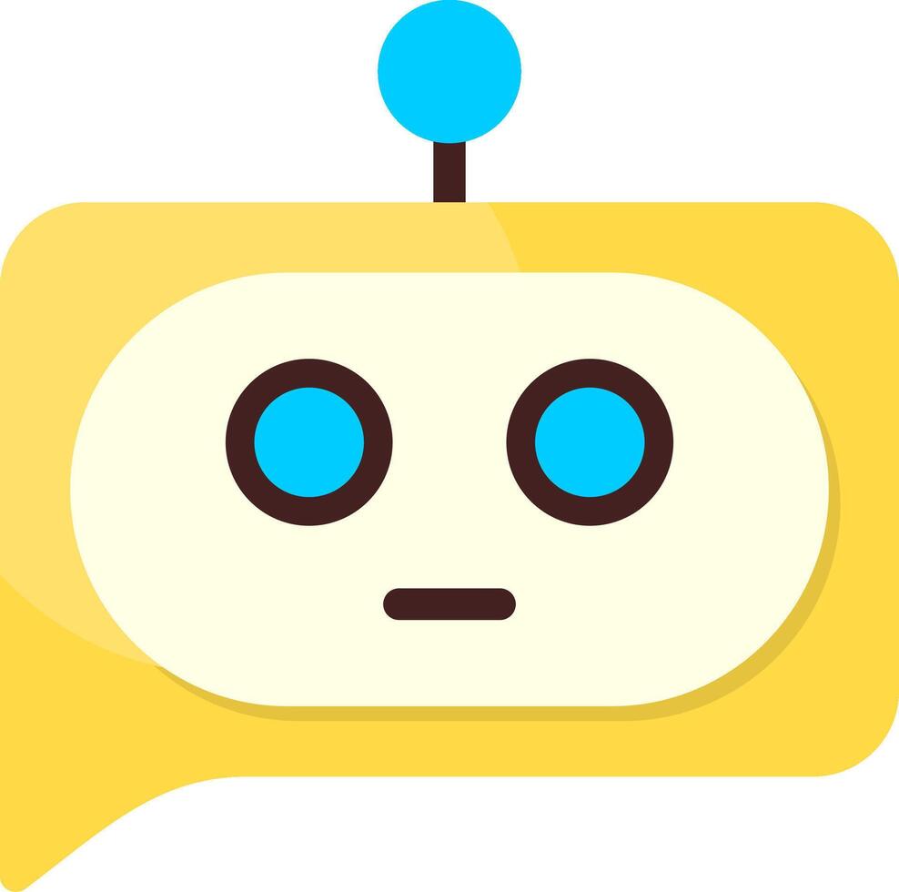 AI Chatbot Flat Icon vector