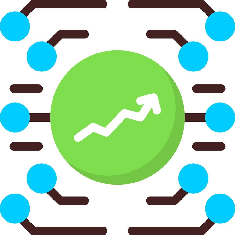 Predictive AI Flat Icon vector