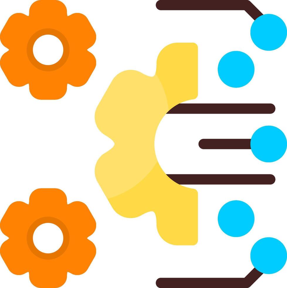 Digital Transformation Flat Icon vector
