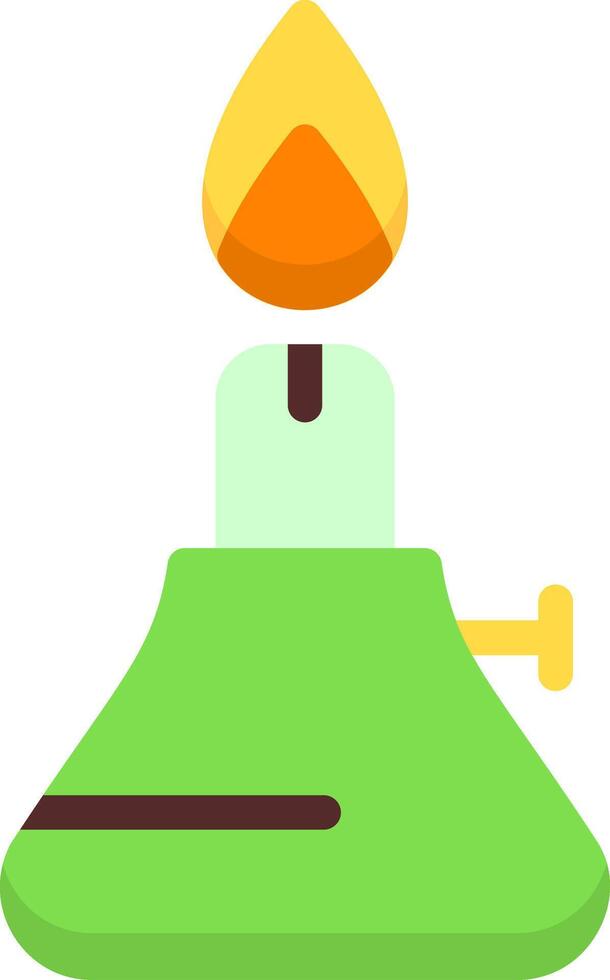 Bunsen Burner Flat Icon vector