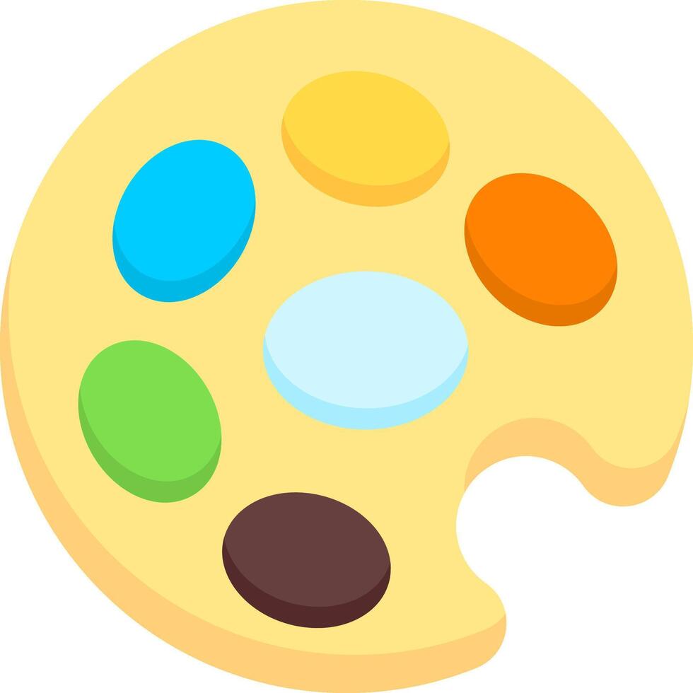 Art Palette Flat Icon vector